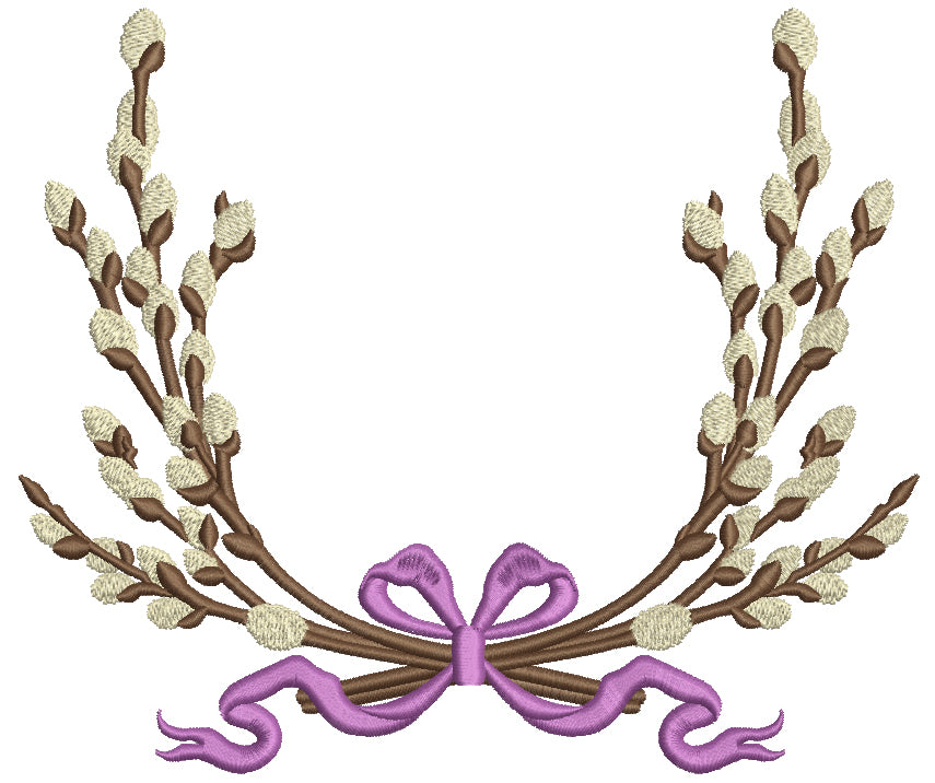 Easter Willow Filled Machine Embroidery Design Digitized Pattern