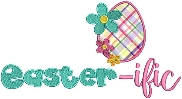 Easterific Egg Easter Applique Machine Embroidery Design Digitized