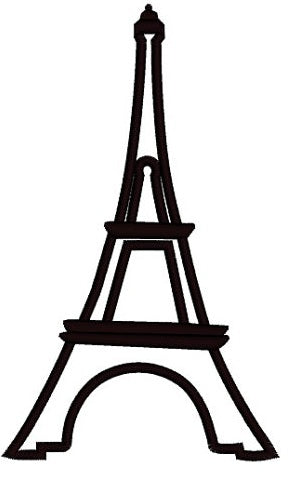Eiffel tower Paris Applique Machine Embroidery Digitized Pattern- Instant Download - 4x4 ,5x7,6x10 -hoops