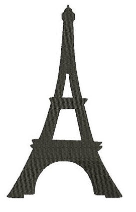 Eiffel tower Paris Filled Machine Embroidery Digitized Pattern- Instant Download - 4x4 ,5x7,6x10 -hoops