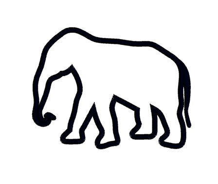 Elephant Applique Machine Embroidery African Animal Digitized Design Pattern