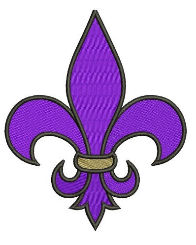 Fleur De Lis Filled Machine Embroidery Digitized Design Pattern - Instant Download - 4x4 , 5x7, and 6x10 -hoops