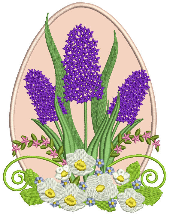 Flowers Leaves And Dasies Applique Machine Embroidery Design Digitized Pattern