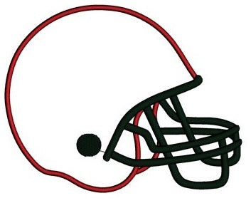 Football Helmet Applique Sport Machine Embroidery Digitized Design Pattern- Instant Download - 4x4 , 5x7, and 6x10 hoops