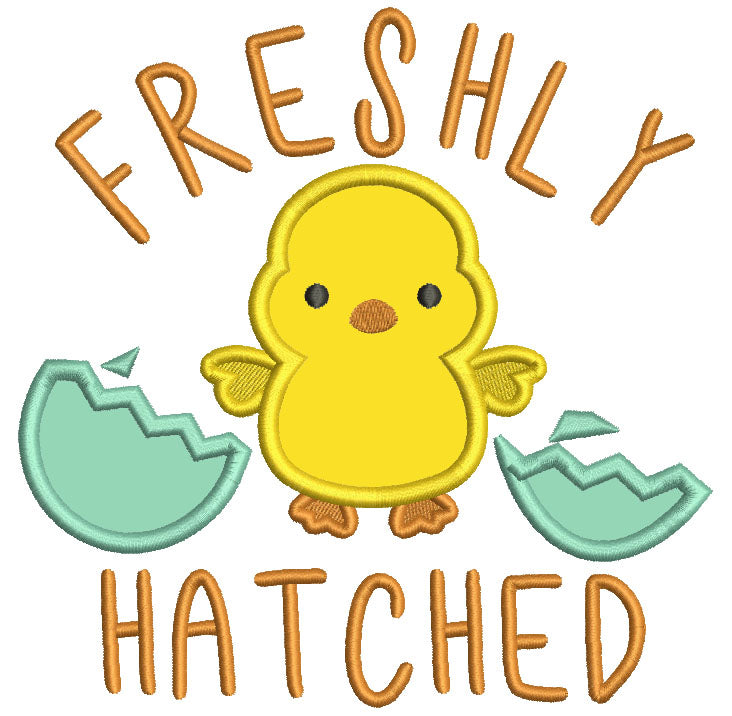 Freshly Hatched Baby Chick Easter Applique Machine Embroidery Design Digitized Pattern