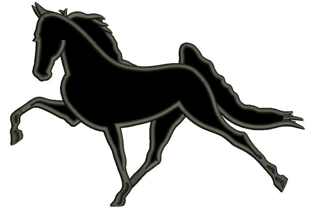 Tennessee Walking Horse Applique Machine Embroidery Design Digitized Pattern