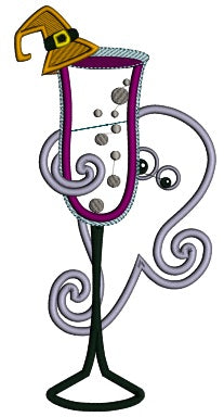 Ghost's Favorite Drink Halloween Applique Machine Embroidery Digitized Design Pattern