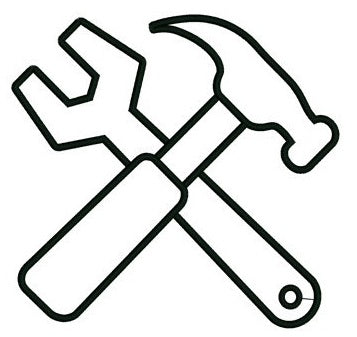 Hammer and a Wrench Applique mechanic handyman Machine Embroidery Digitized Design Pattern- Instant Download - 4x4 ,5x7,6x10
