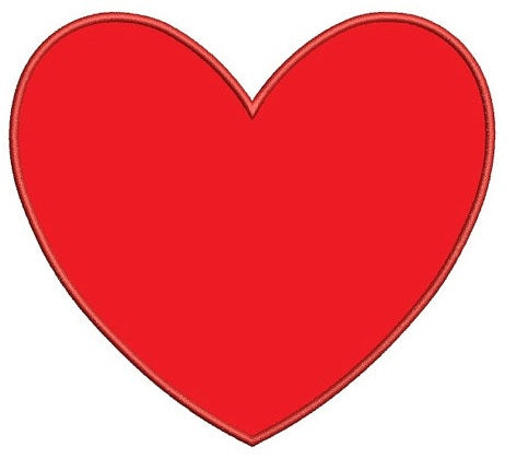Heart Applique Machine Embroidery Digitized Design Pattern - Instant Download - 4x4 , 5x7, 6x10