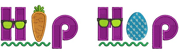 Hip Hop Easter Filled Machine Embroidery Design Digitized Pattern