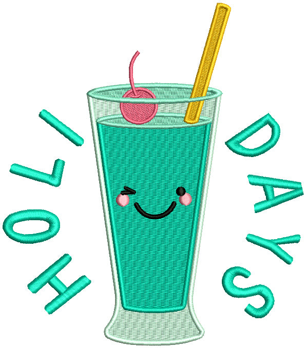 Holidays Cocktail Filled Machine Embroidery Design Digitized Pattern