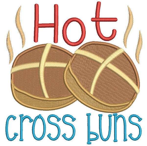 Hot Cross Buns Filled Machine Embroidery Design Digitized Pattern