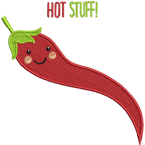 Hot Stuff Pepper Filled Machine Embroidery Design Digitized Pattern