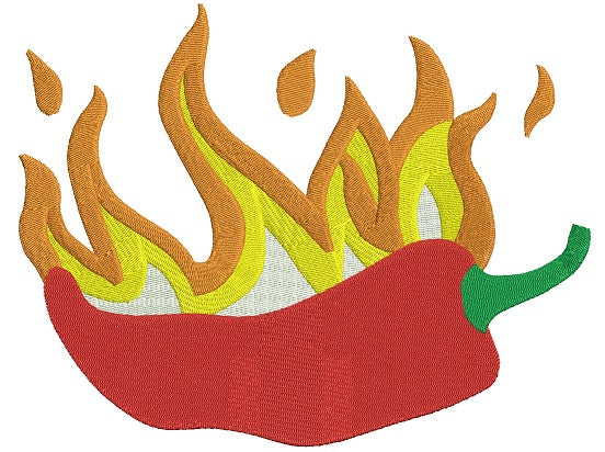 Hot Pepper Filled Machine Embroidery Design Digitized Pattern