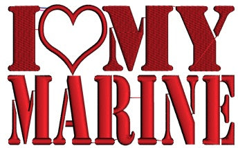 I love my Marine Military Applique Machine Embroidery Digitized Design Pattern - Instant Download - 4x4 , 5x7, and 6x10 -hoops