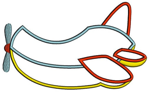 Instant Download Cute Airplane Transportation Machine Embroidery Applique Design