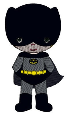 Instant Download Cute Boy Batman's Little Brother (hands out) Machine Embroidery Design