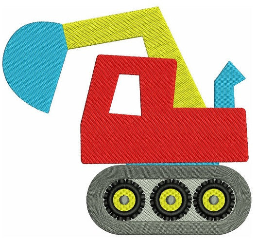 Instant Download Excovator truck Machine Embroidery Design