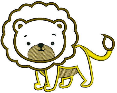 Instant Download Lion African Animal Machine Applique Design