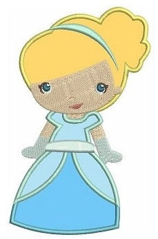 Instant Download Princess Cinderella's Little Sister Machine Embroidery Applique Design