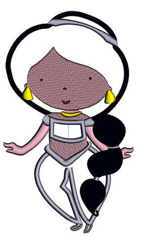 Instant Download Princess Jasmine's Big Sister Machine Embroidery Applique Design