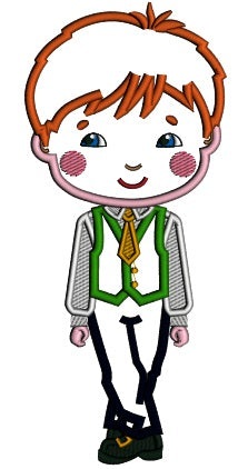 Irish Jig Riverdance Boy St. Patrick's Applique Machine Embroidery Design Digitized Pattern