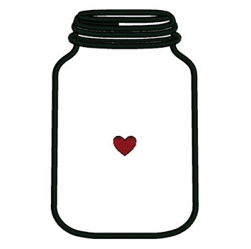 Jar Bottle Applique Machine Embroidery Design Digitized Pattern