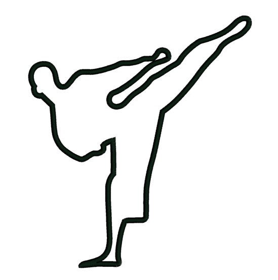 Karate Applique Machine Embroidery Martial Arts Design Digitized Pattern