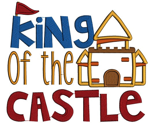 King of the Castle Beach Applique Machine Embroidery Design Digitized Pattern