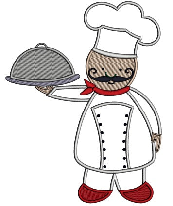 Kitchen Chef Applique Machine Embroidery Design Digitized Pattern