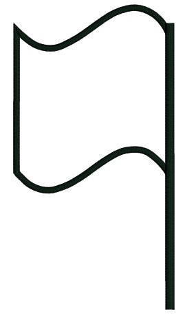 Left Checkered Flag Car Racing Sports Applique Machine Embroidery Design Digitized Pattern