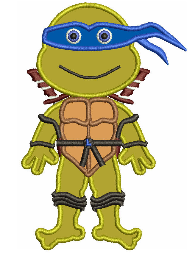 Leo Teenage Ninja Turtle Applique Machine Embroidery Design Digitized Pattern