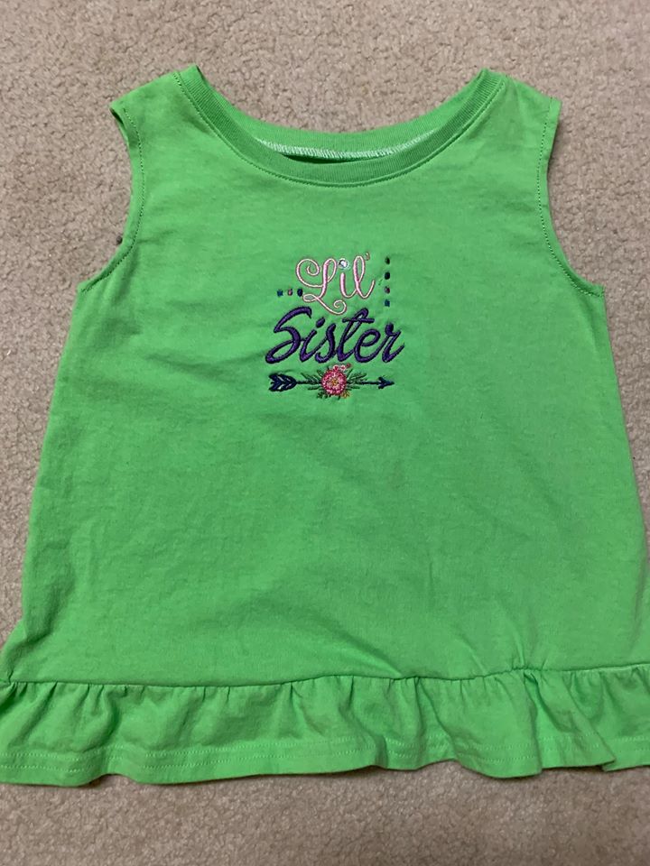 Lil Sister Arrow With a Flower Little Sister Filled Machine Embroidery Digitized Design Pattern