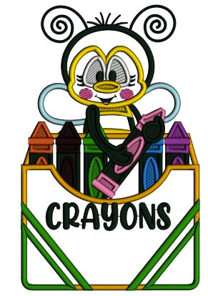 Little Be Artist School Applique Machine Embroidery Design Digitized Pattern