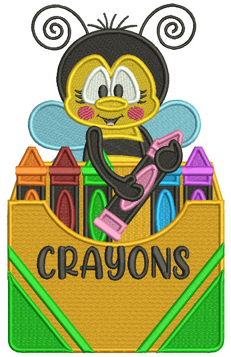 Little Be Artist School Filled Machine Embroidery Design Digitized Pattern