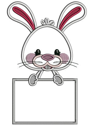 Little Bunny With a Puzzle Autistic Awareness Applique Machine Embroidery Design Digitized Pattern