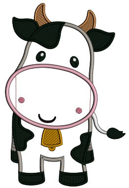 Little Cow Applique Machine Embroidery Digitized Design Pattern