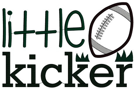 Little Kicker Football Applique Machine Embroidery Digitized Design Pattern