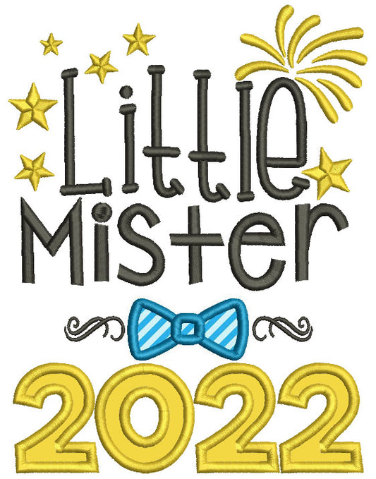 Little Mister 2022 New Year Applique Machine Embroidery Design Digitized Pattern