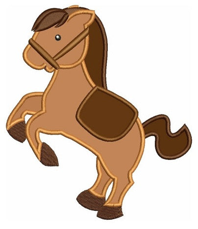 Little Pony Applique Machine Embroidery Digitized Pattern (Horse) - instant download - 4x4 , 5x7, and 6x10 -hoops