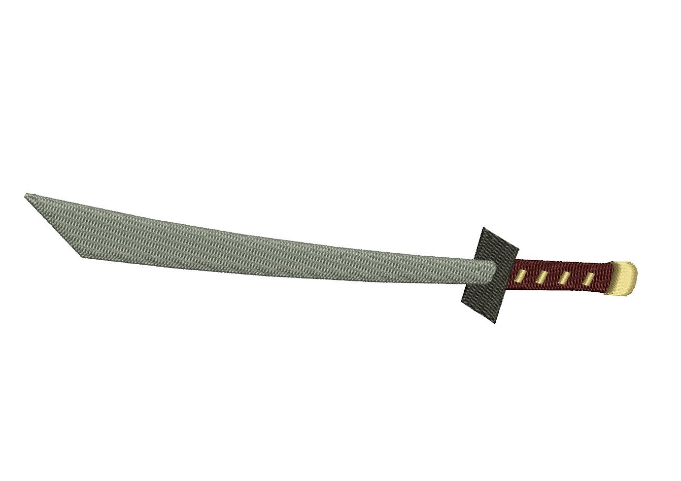 Long Sword Filled Machine Embroidery Digitized Design Pattern