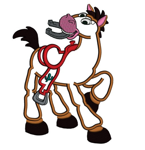 Looks Like Bullseye toy story Applique Machine Embroidery Digitized Design Pattern