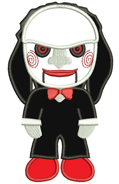 Looks Like Character from Saw Horror Applique Machine Embroidery Digitized Design Pattern