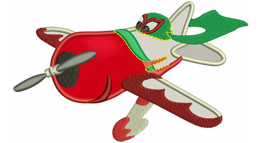Looks Like El Chupacabra Airplaine Applique Machine Embroidery Design Digitized Pattern