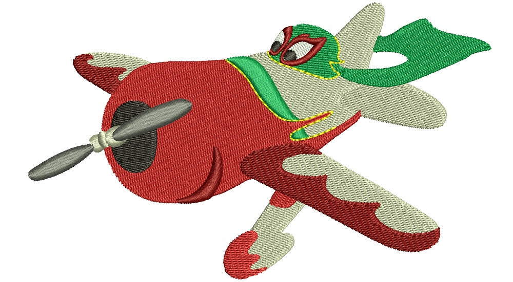 Looks Like El Chupacabra Airplaine Filled Machine Embroidery Design Digitized Pattern