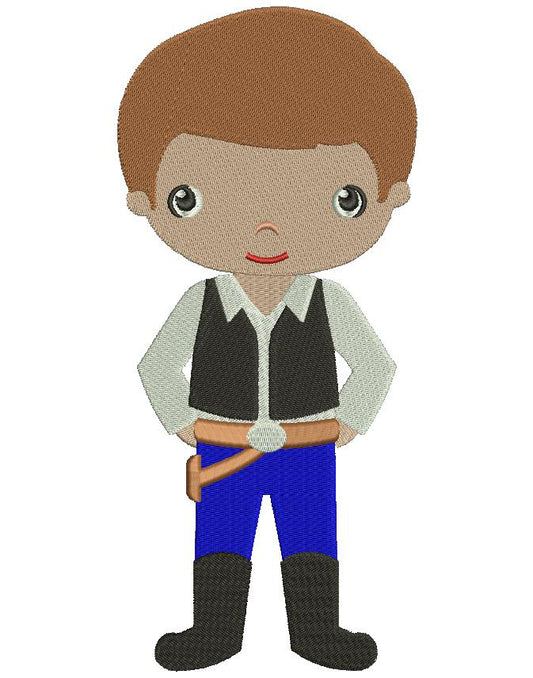 Looks Like Han Solo From Star Wars Filled Machine Embroidery Digitized Design Pattern