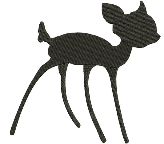 Looks Like Bambi Rain Deer Filled Machine Embroidery Digitized Design Pattern
