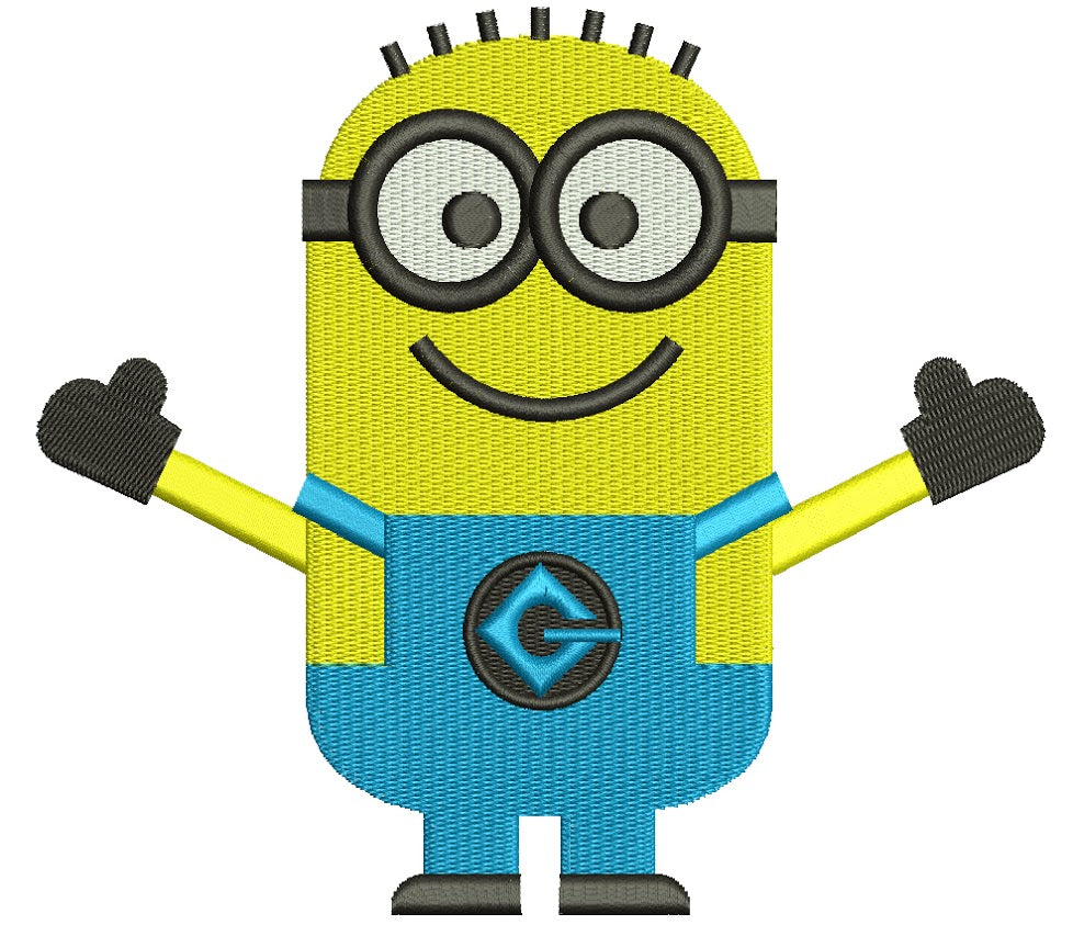 Looks Like Minions from Despicable Me Filled Machine Embroidery Digitized Design Pattern