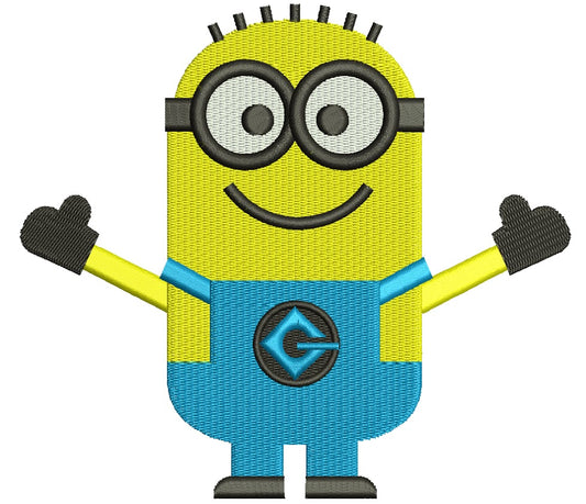 Looks Like Minions from Despicable Me Filled Machine Embroidery Digitized Design Pattern
