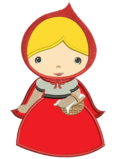 Looks Like Red Riding Hood Applique Machine Embroidery Digitized Design Pattern